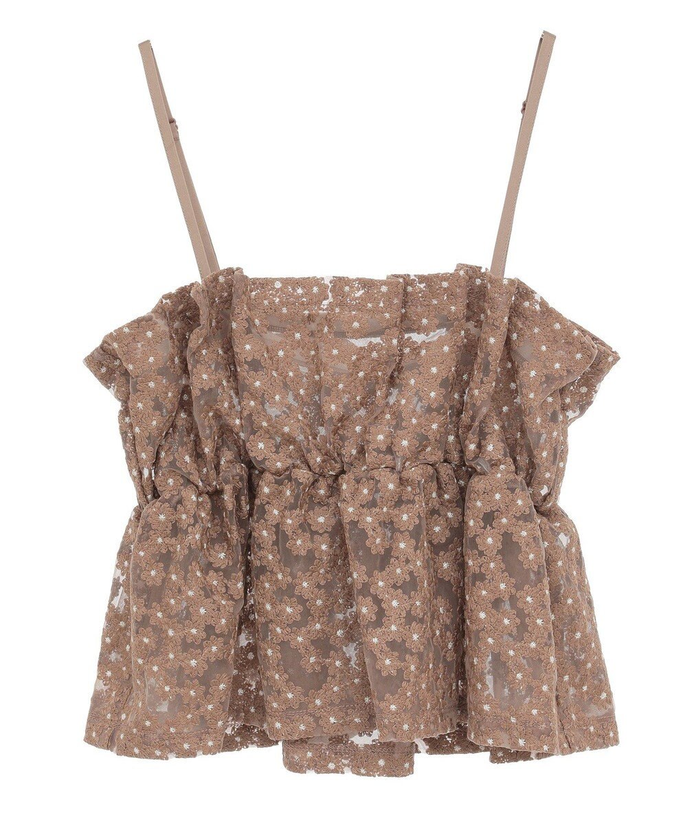 earth music&ecology キラキラフラワー刺繍ビスチェ 