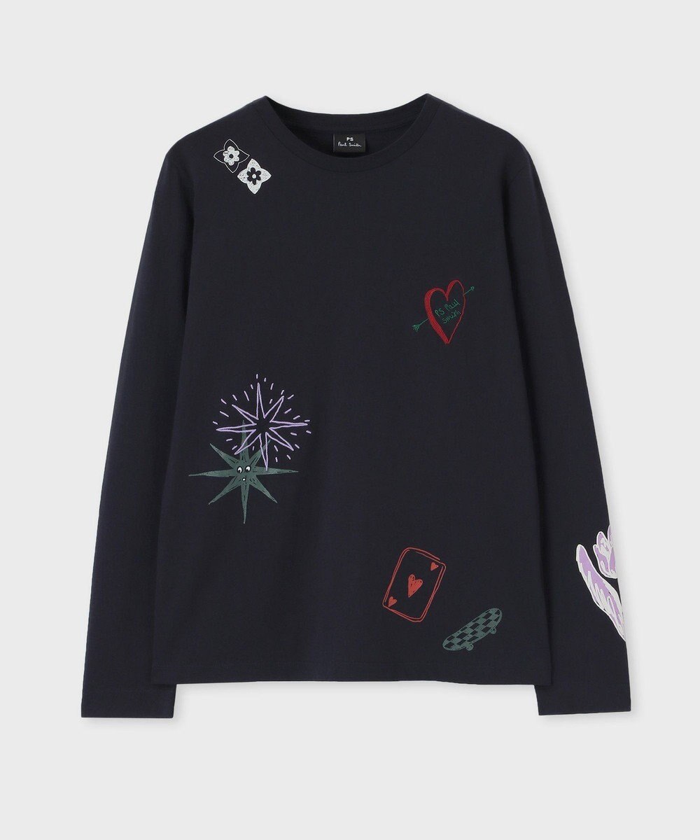 Paul Smith Doodles 長袖Tシャツ ネイビー