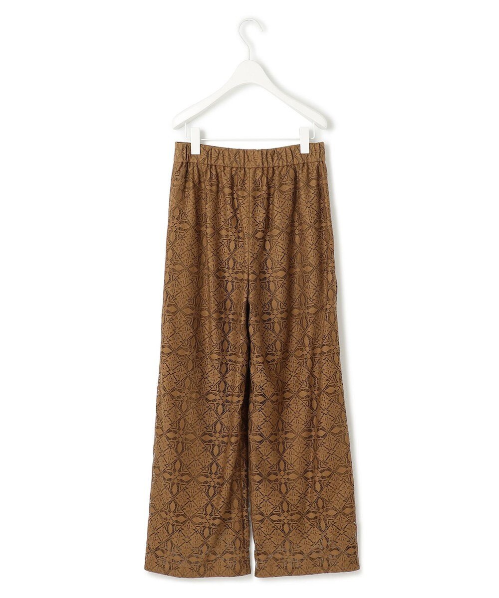 ICB L 【洗える】タイルパターンレース ワイドストレートパンツ 