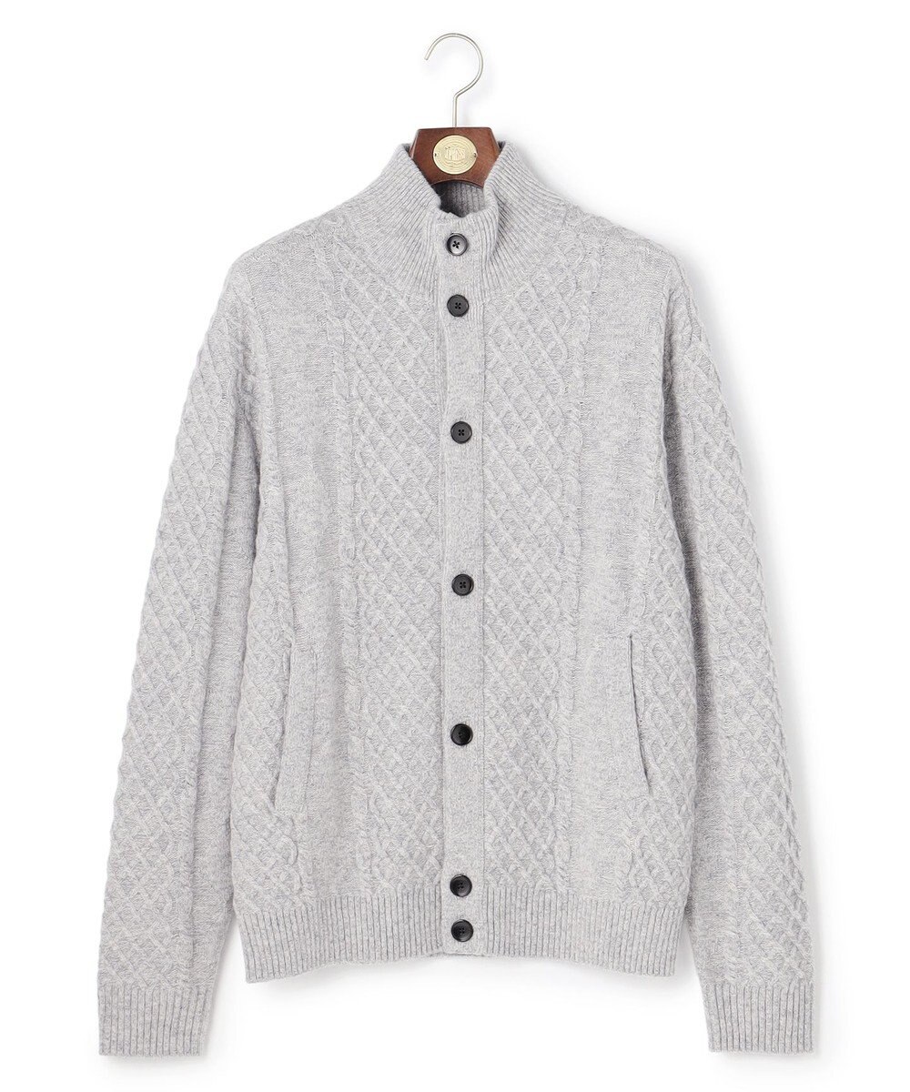 J.PRESS MEN ウール×カシミヤの上質素材【Cash Lamb's Wool】ハイネックケーブル カーディガン_25年モデル 