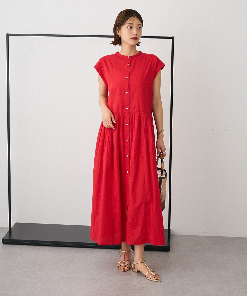 CRAFT STANDARD BOUTIQUE インド綿フレンチスリーブワンピース 