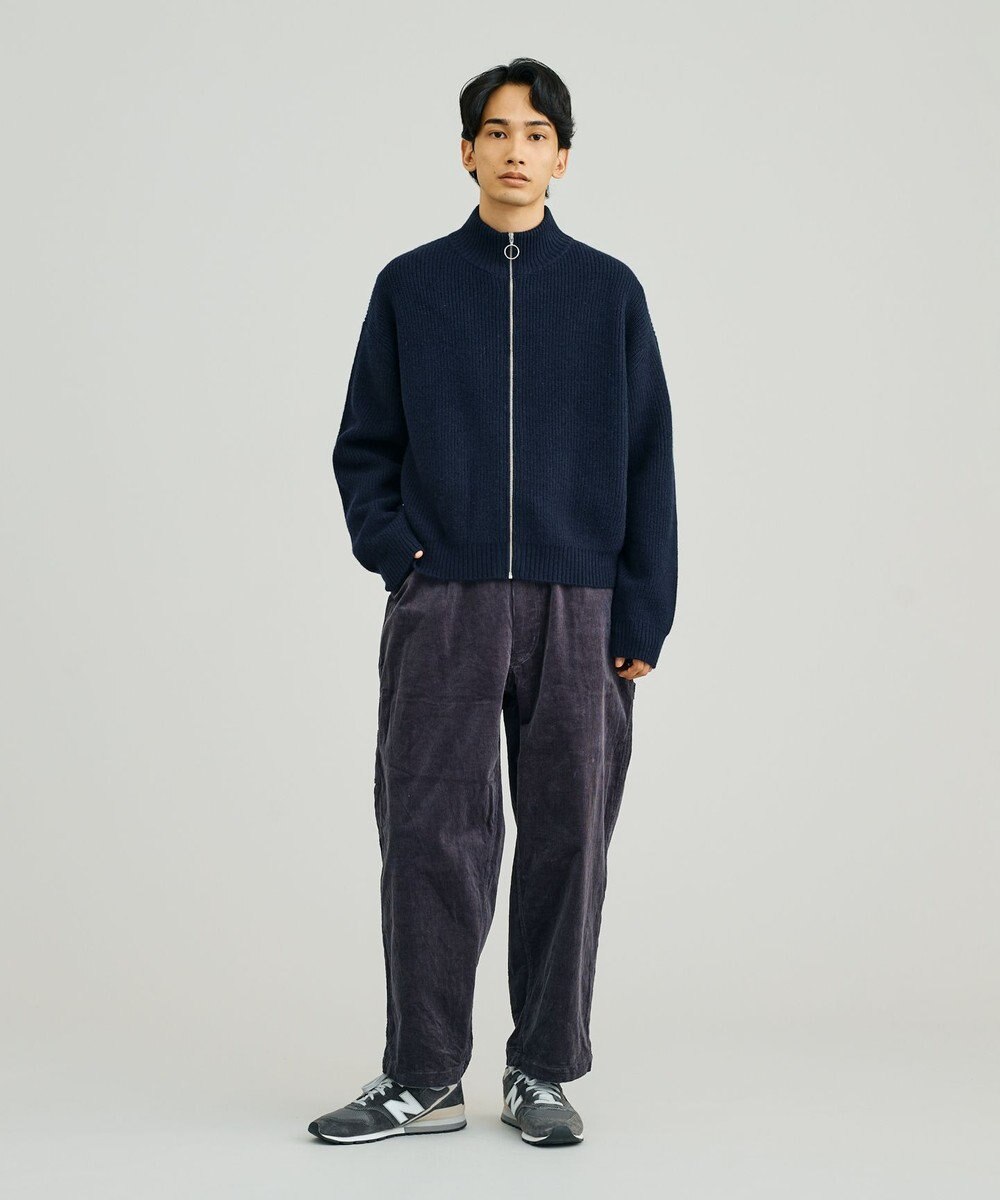 J.PRESS YORK STREET 【UNISEX】ウールカシミヤ ジップアップニット 
