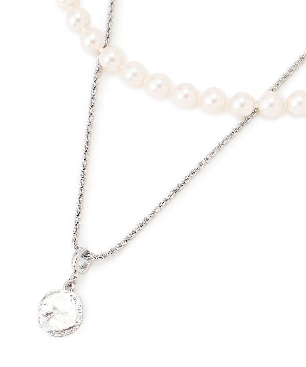23区 コインモチーフ パール チェーン ネックレス 