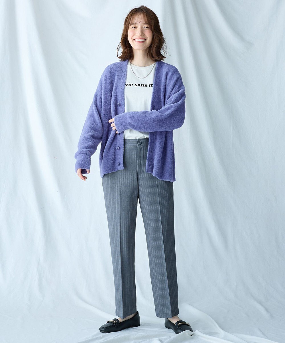 ANY L 【洗濯機可/ウエストゴム/２ＷＡＹストレッチ】テーパードパンツ 