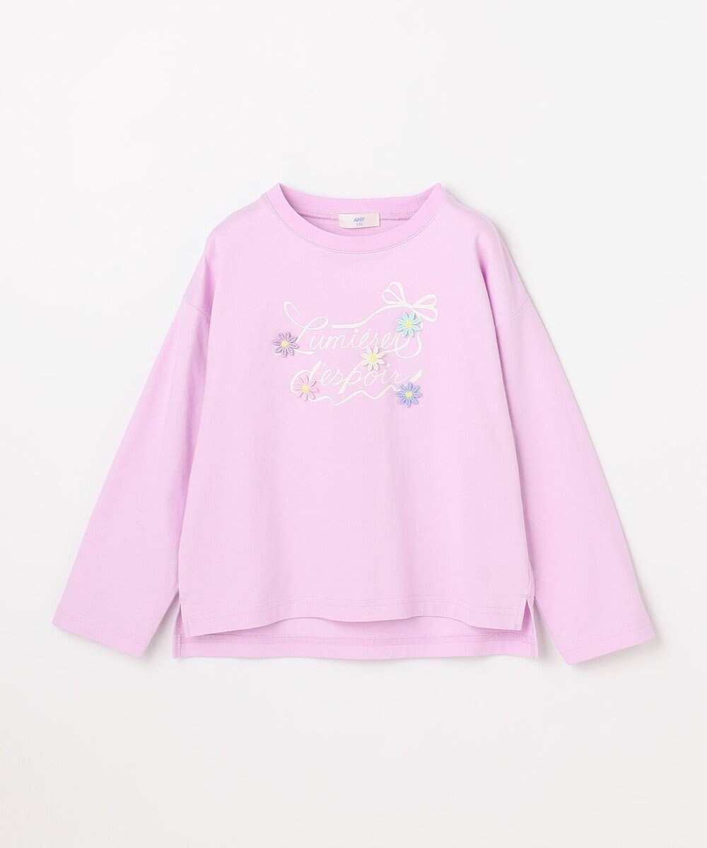 ANY KIDS 【綿100%】ロゴプリント 長袖Tシャツ 