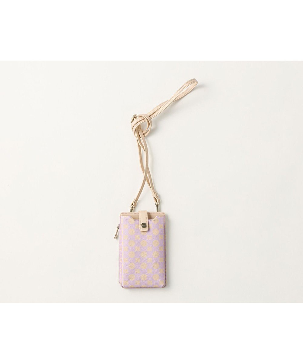 MIYABIYA La quoh with kirakaracho 南蛮七宝プリントレザー スマホショルダー 