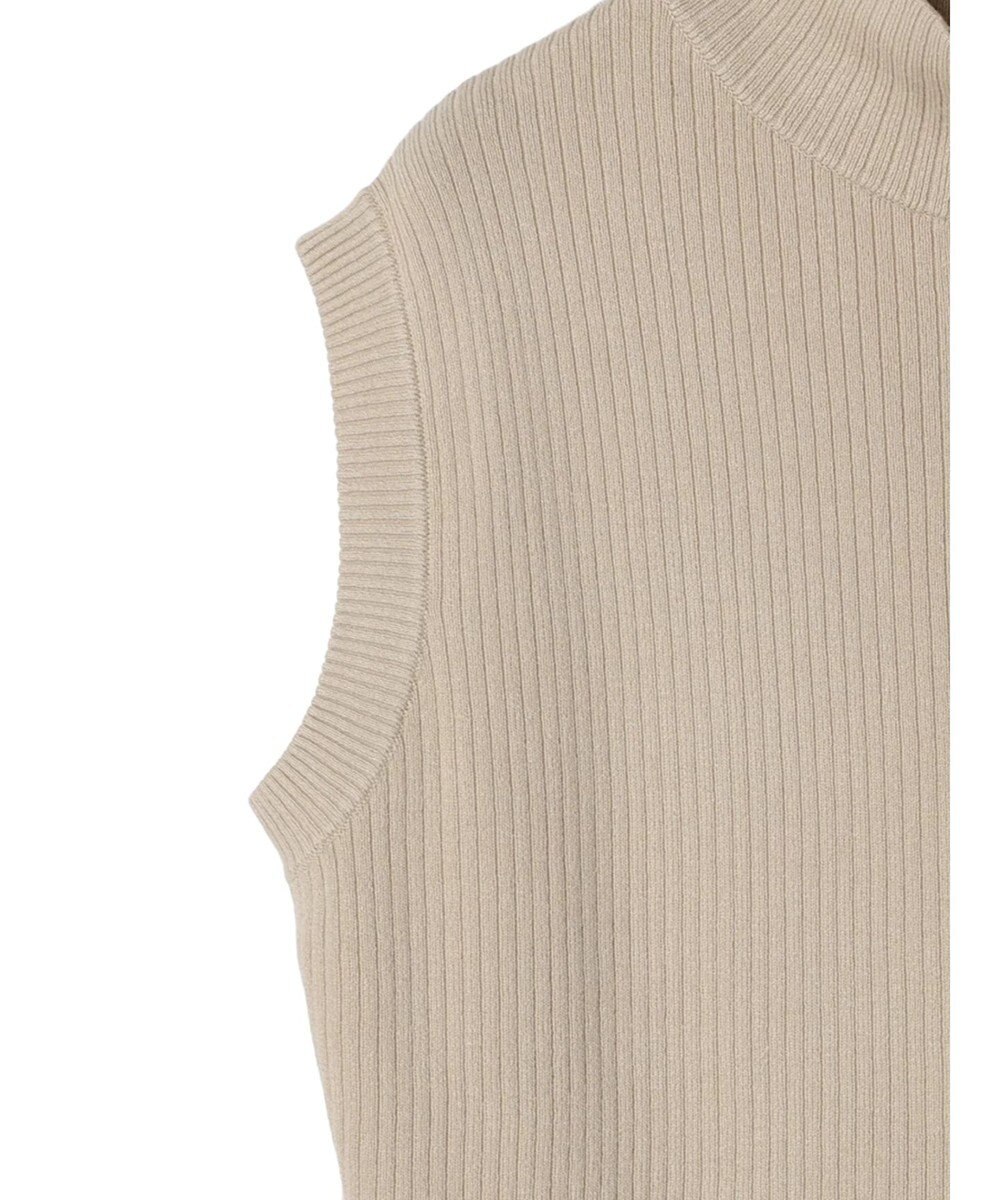 Green Parks ＺＩＰ付きリブニットベスト 