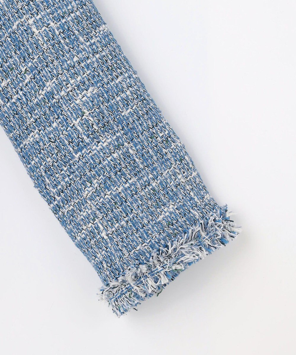 自由区 ファンシーノットツイードノーカラー ジャケット 