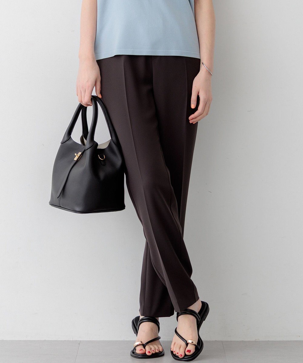 23区 S 【Oggi7月号掲載/吸水速乾/接触冷感/UVカット】ストレッチジョーゼット テーパード パンツ 