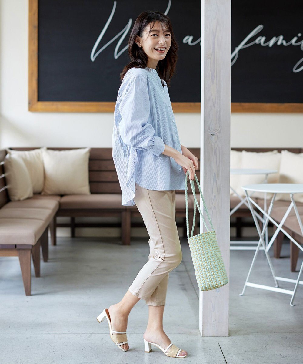 Tiaclasse 【新色追加・洗える】アンクルテーパードパンツ 