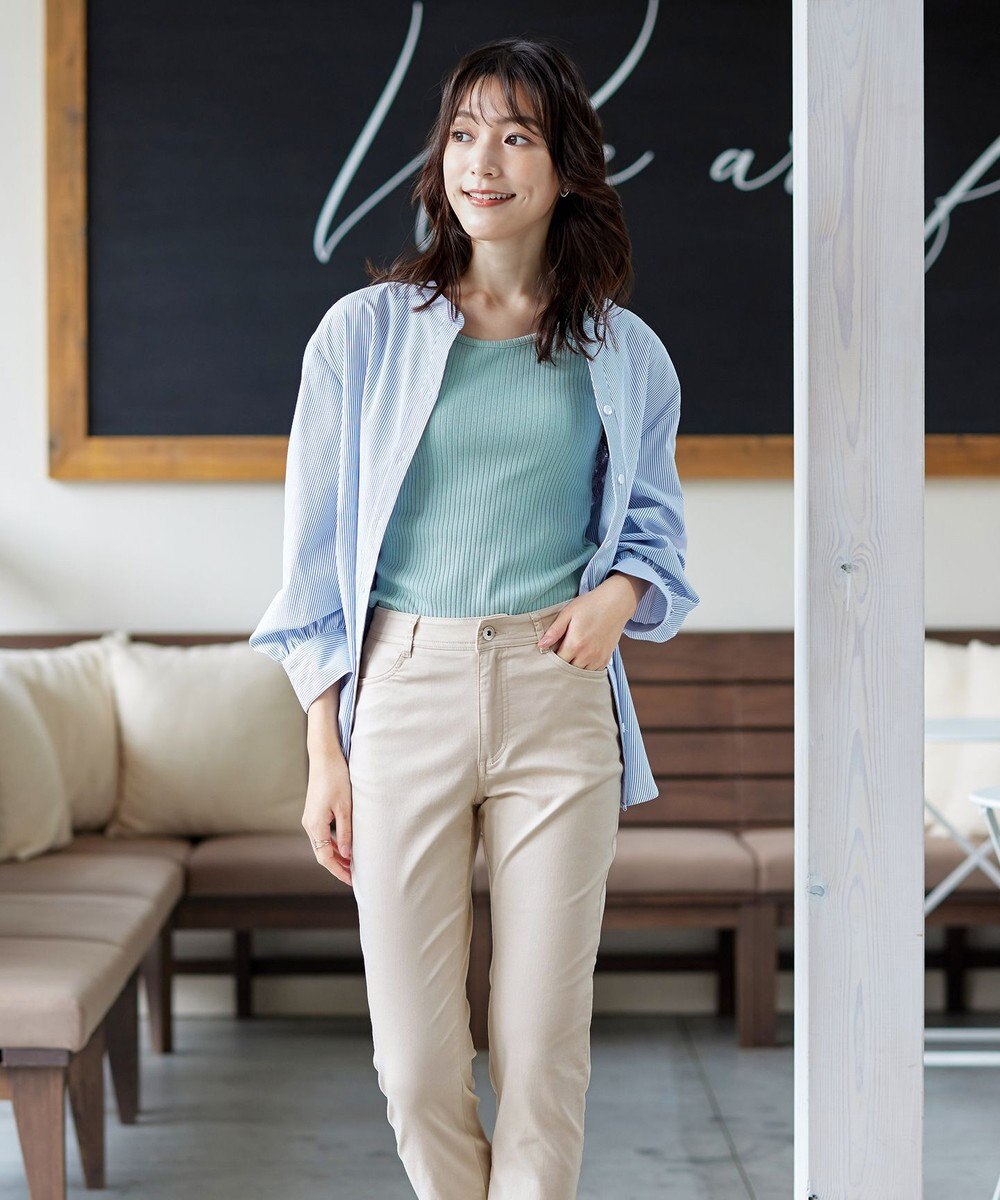 Tiaclasse 【新色追加・洗える】アンクルテーパードパンツ 