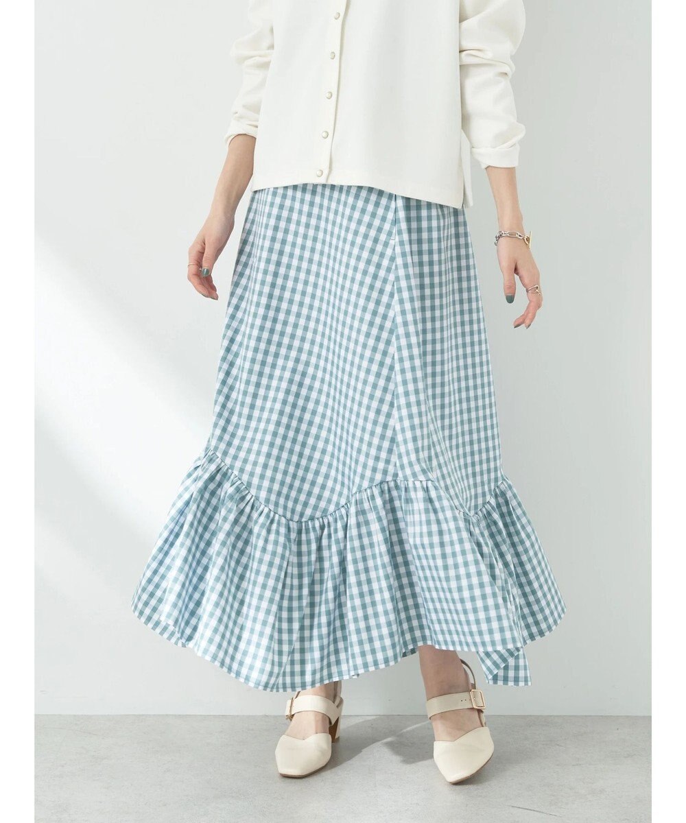 earth music&ecology イレヘムチェックスカート 