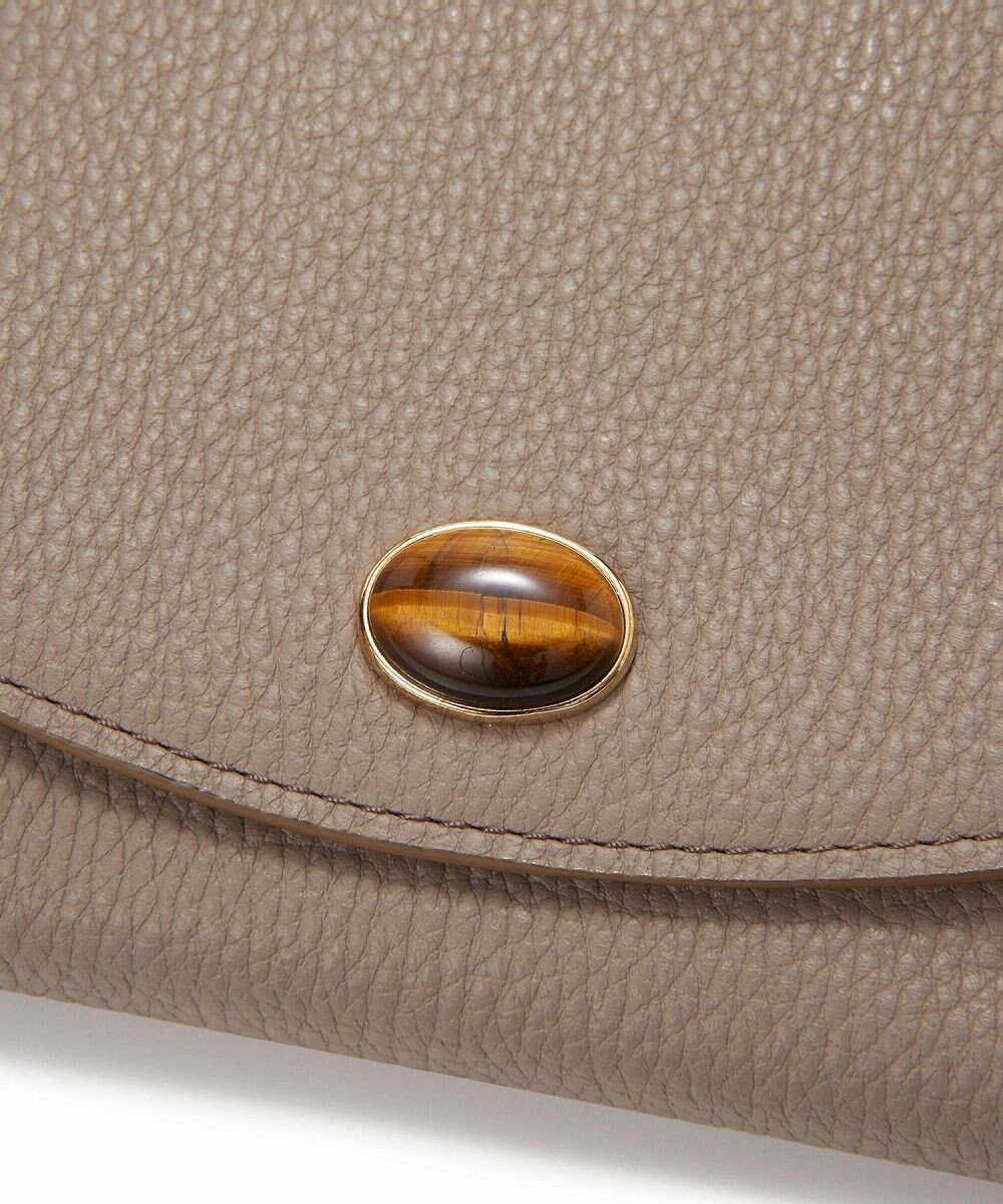 TOPKAPI 【TOPKAPI】gemdrops ジェムドロップ ミニエンボスレザー 天然石 二つ折り 財布 