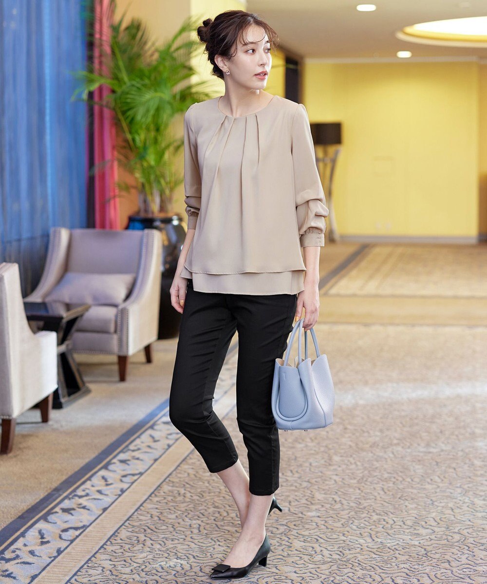 Tiaclasse 【新色追加・洗える】アンクルテーパードパンツ 