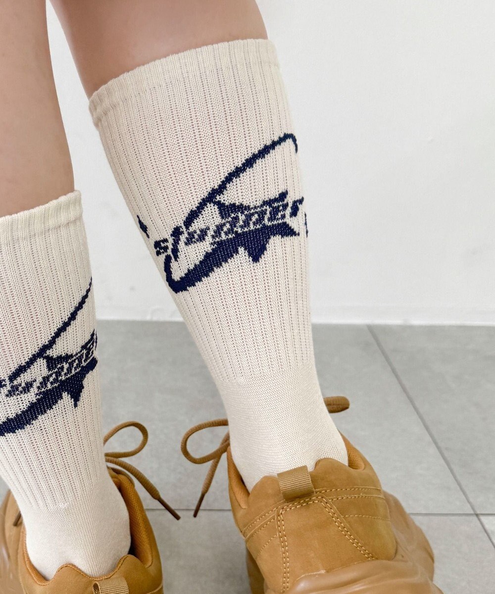 WEGO バックデザイン底パイルクルーソックス 