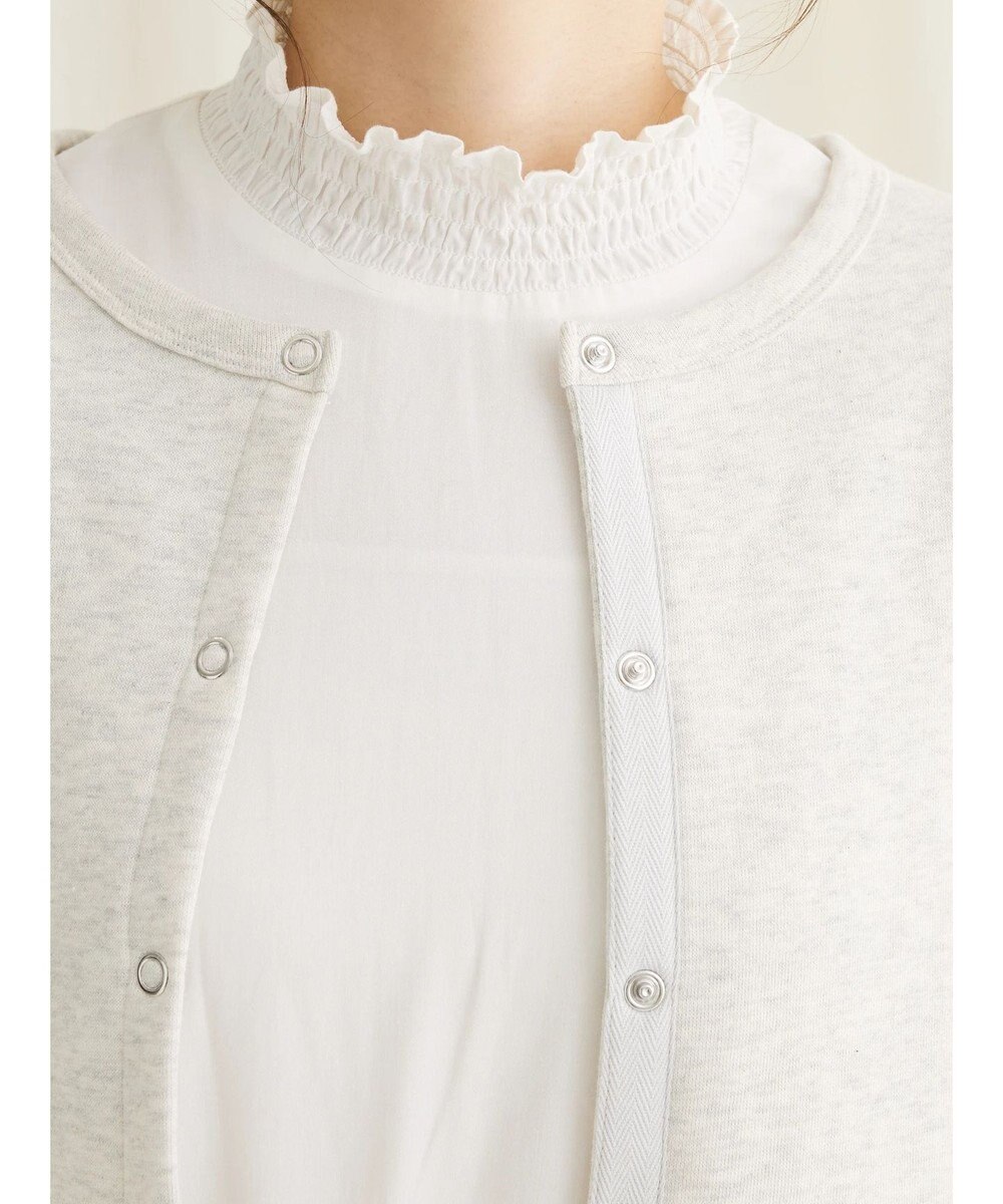 CRAFT STANDARD BOUTIQUE 裏起毛リングドットカーディガン 