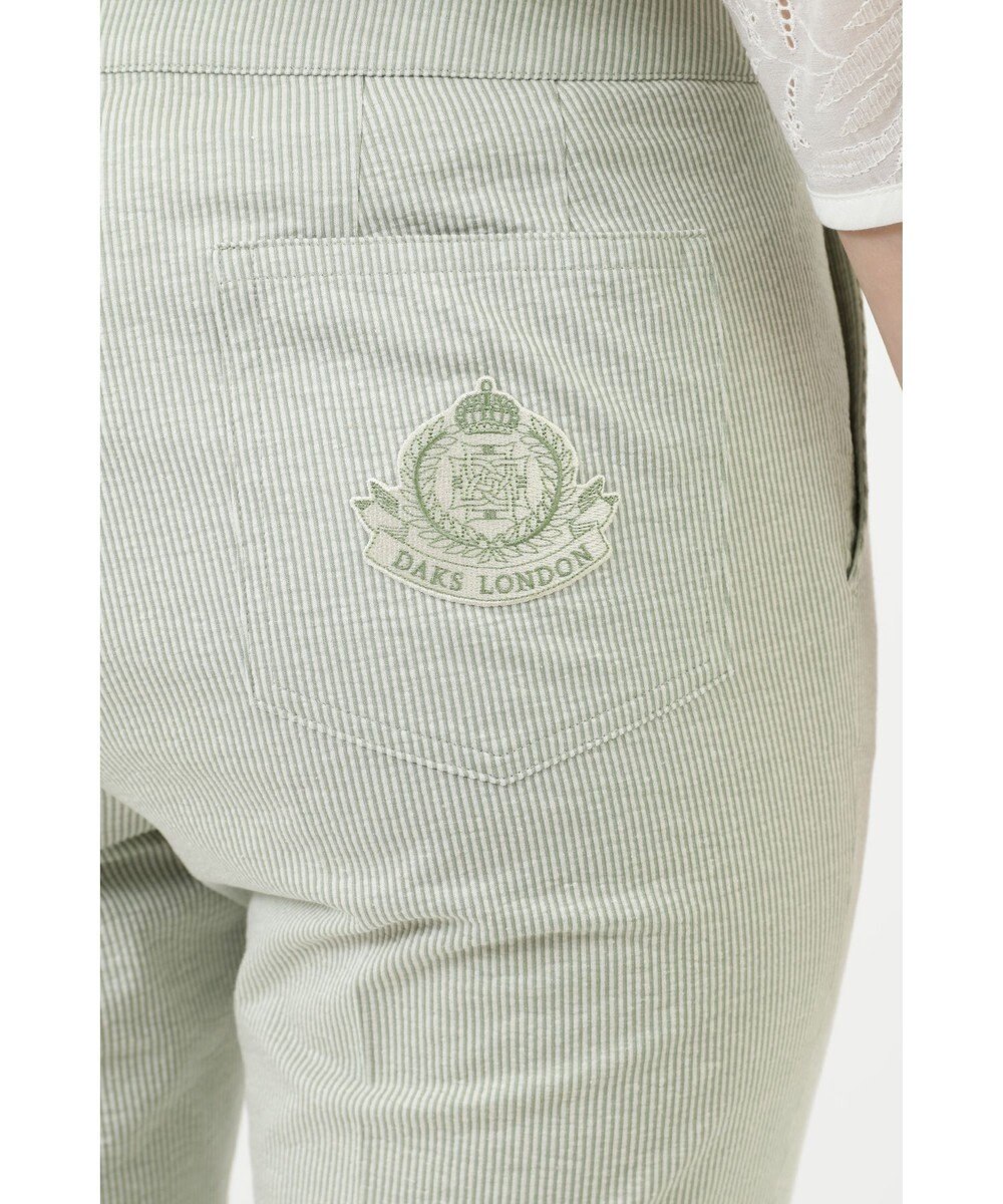 DAKS コットンリネンストライプパンツ 