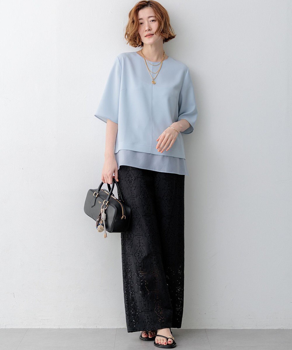 23区 【先行予約】ラッセルオーナメントレース ワイド パンツ 