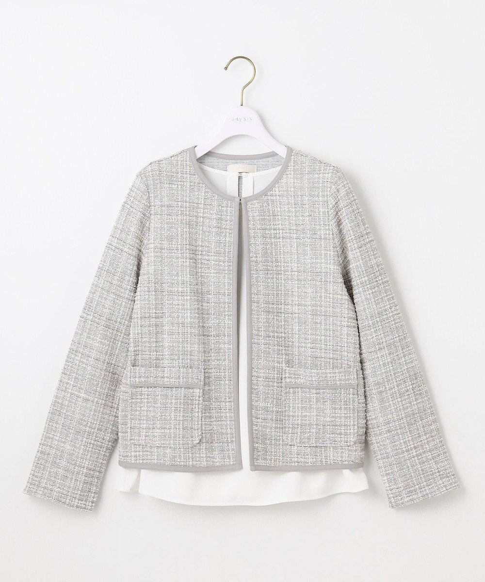 ANY SIS 【2SET】ウォッシャブルジャケット × ブラウス セット 