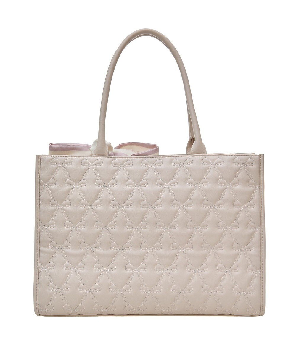 Maison de FLEUR スカーフ付リボンキルティングトートバッグ 