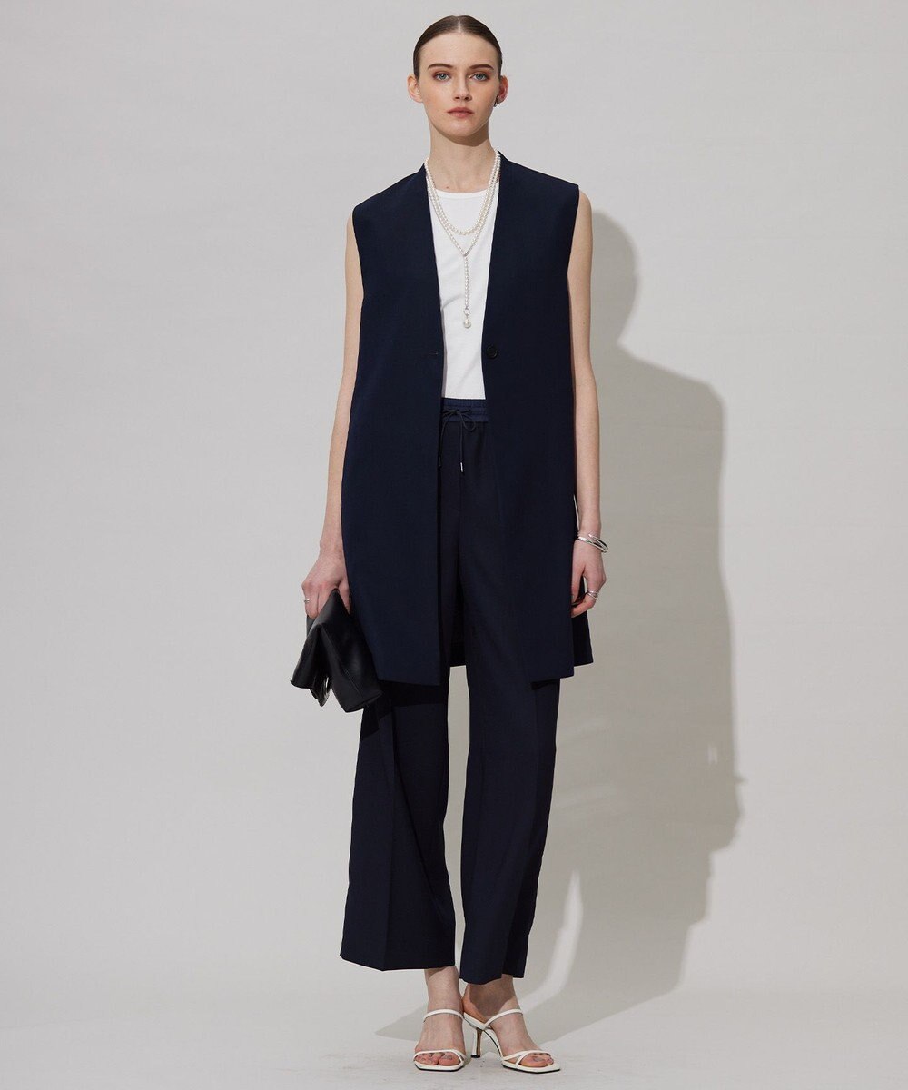 ICB L 【UVケア・接触冷感・速乾・防シワ・洗える】 FluidBackSatin ジレ 