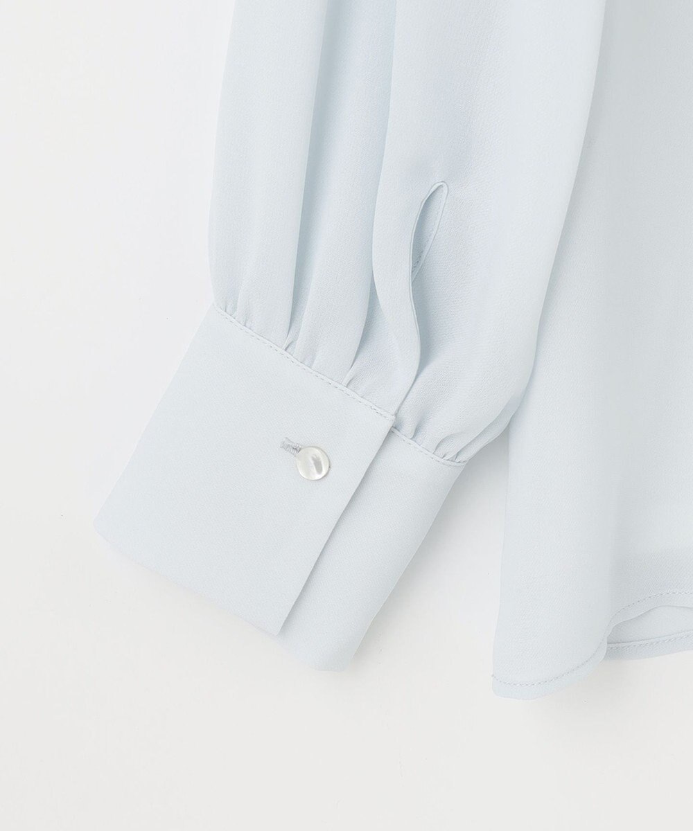 自由区 【XSサイズ～/洗える】ロイヤルシフォン ラッフルブラウス 