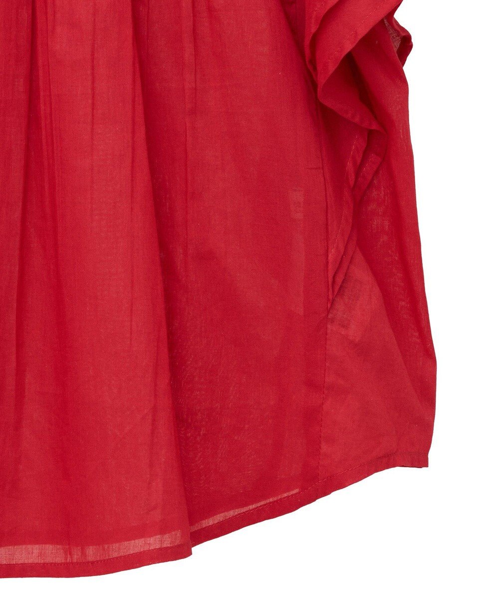 earth music&ecology フリルピンタック半袖ブラウス 