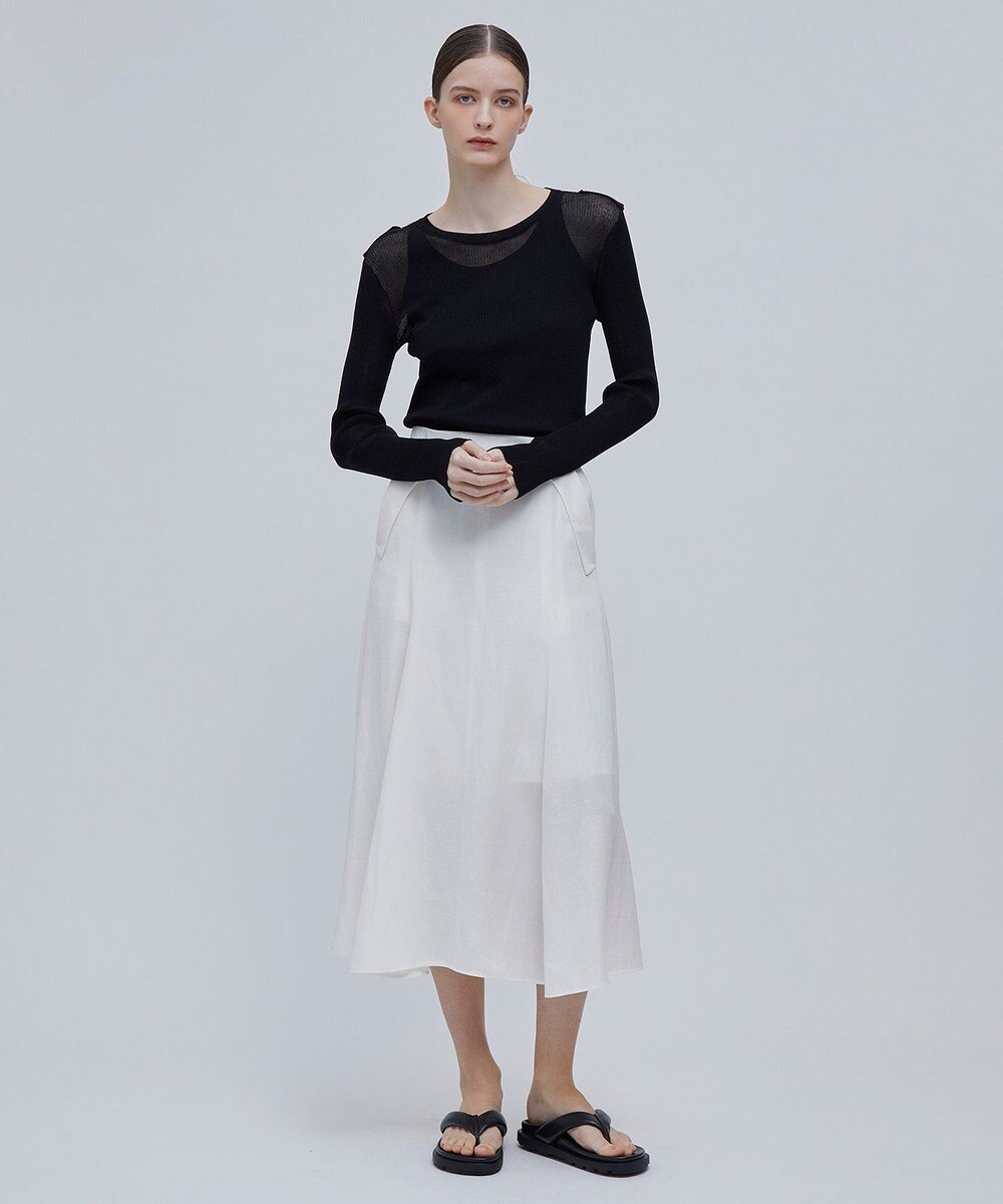 BEIGE， LIANE / リブニットトップス 