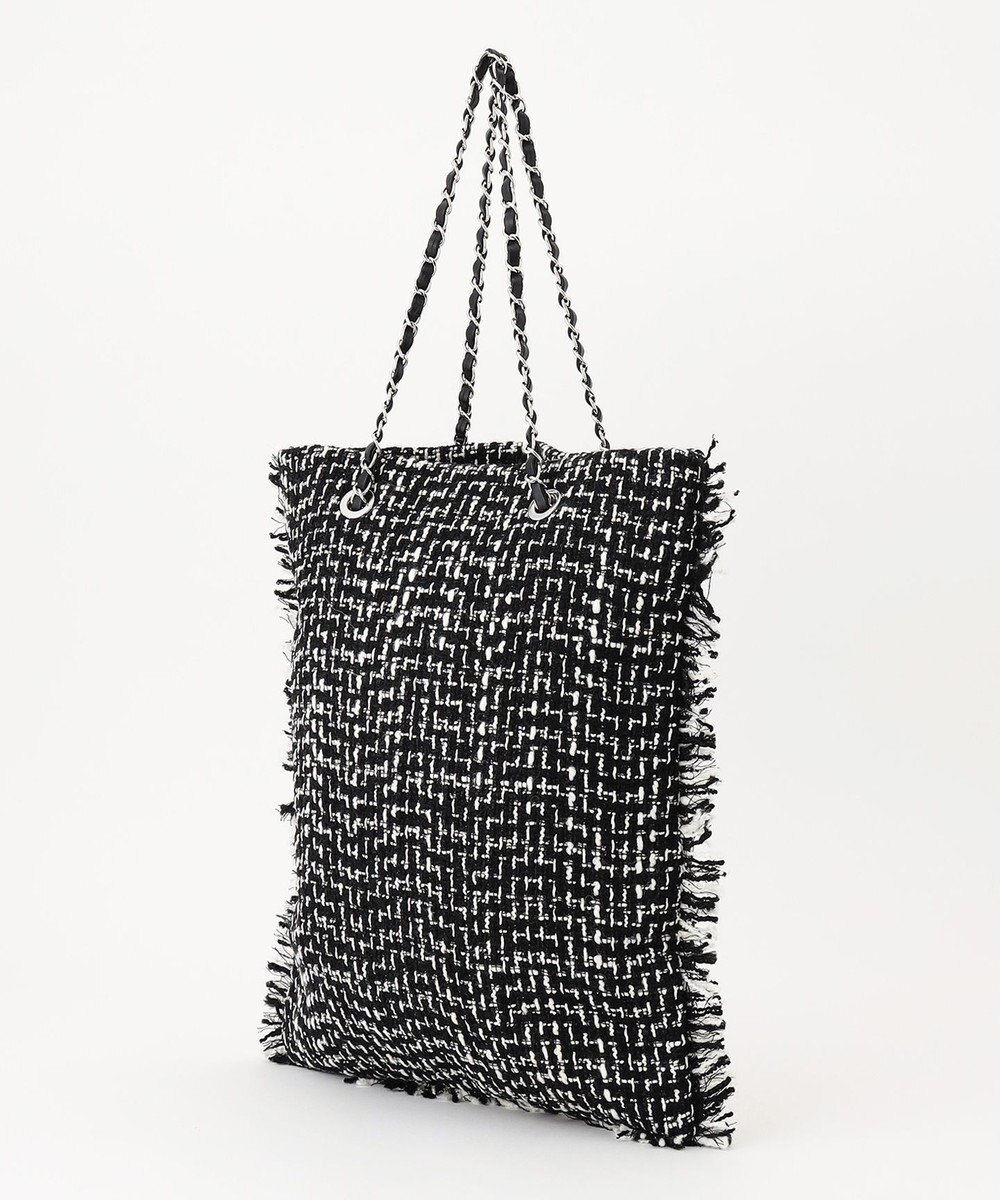 ICB フリンジツイードトート 