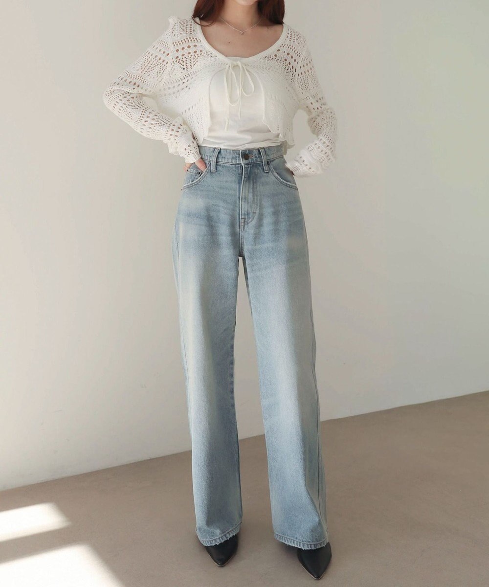 WEGO 【XS～Lサイズ展開/美脚】ストレートデニムパンツ 