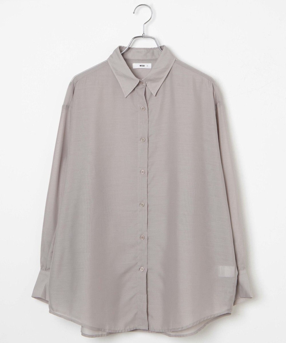 WEGO ボリュームスリーブシアーシャツ 