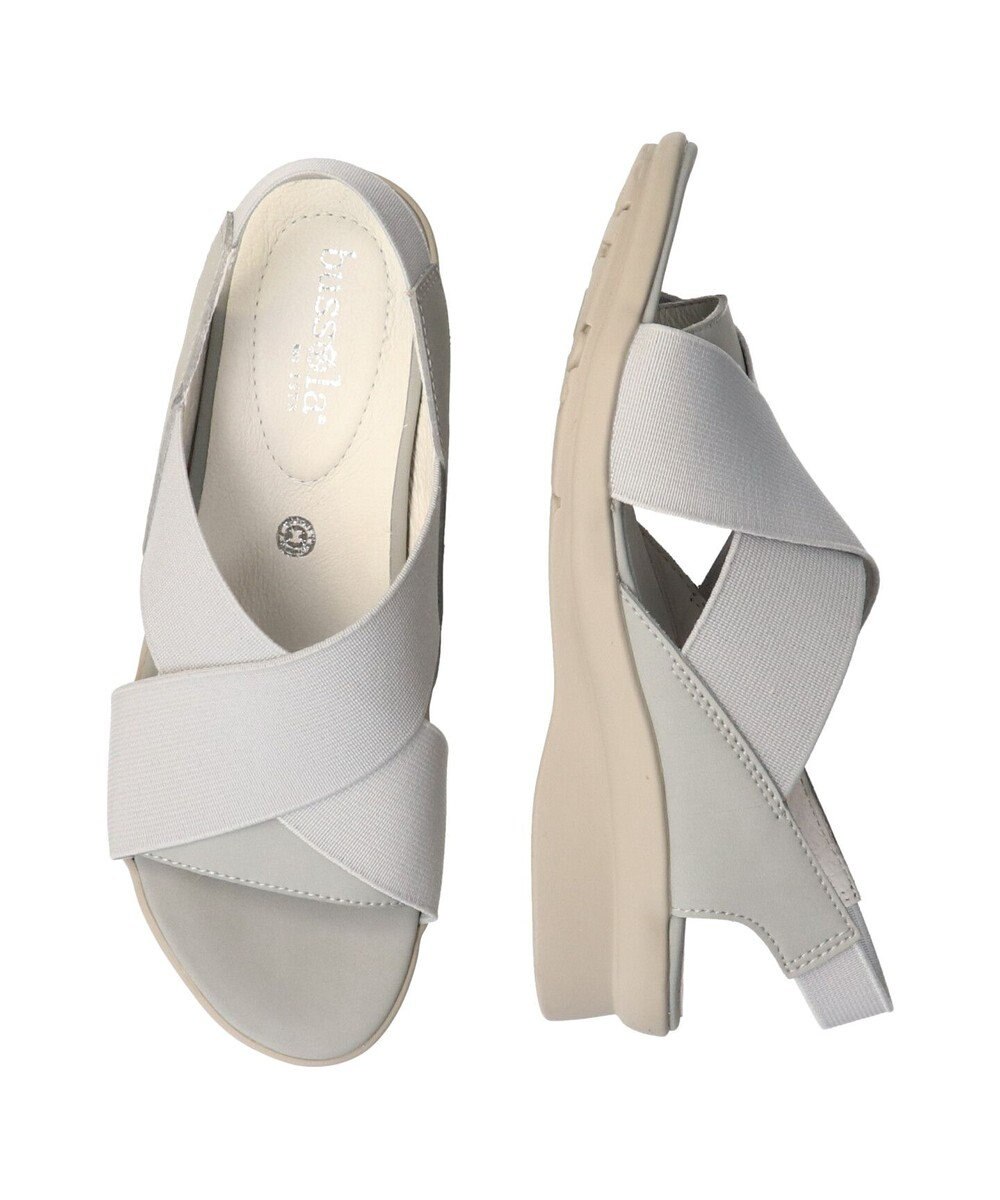 INTER-CHAUSSURES 【BUSSOLA】ワイドエラスティッククロスベルトサンダル 