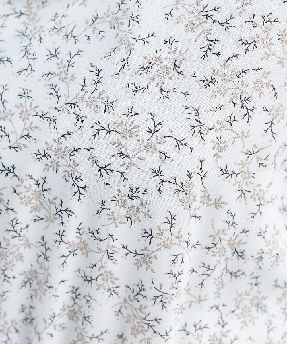 Tiaclasse 【洗える】花柄タックフレンチスリーブワンピース 