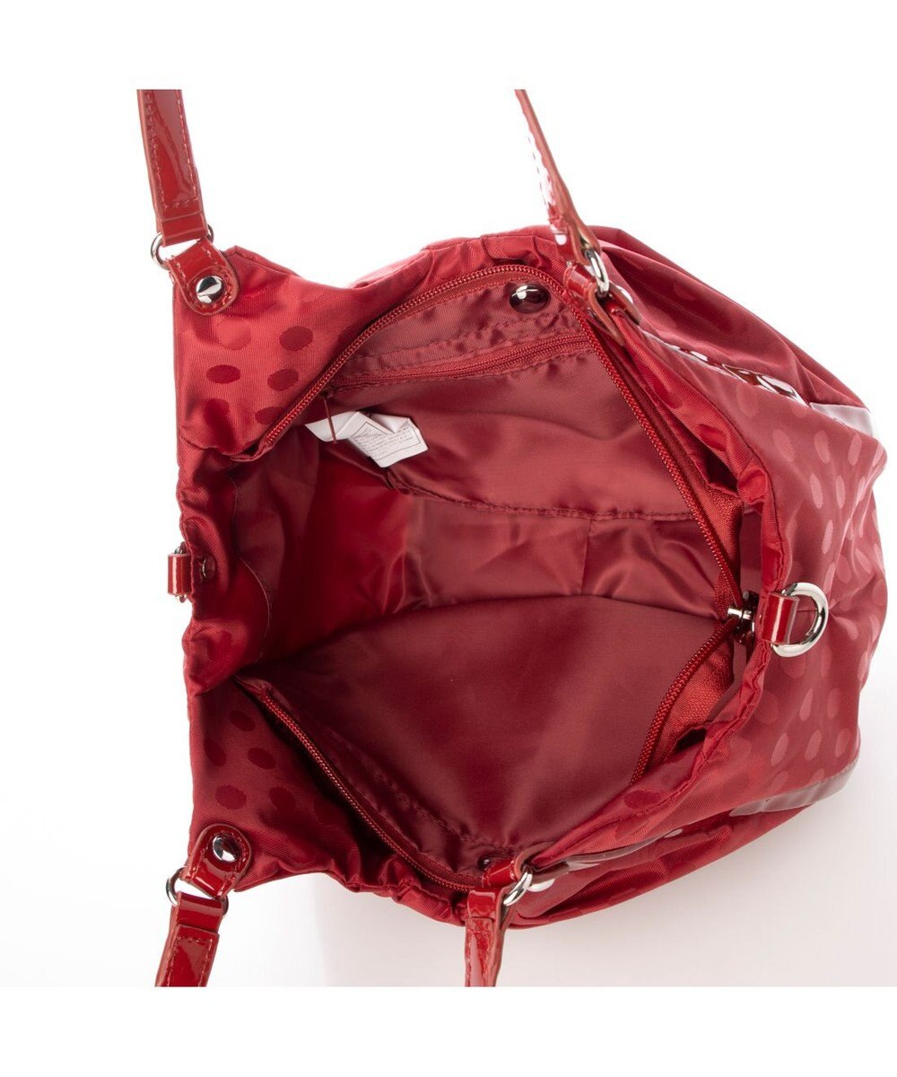 Y'SACCS ドット柄ジャガードエナメルアクセント2wayトート 