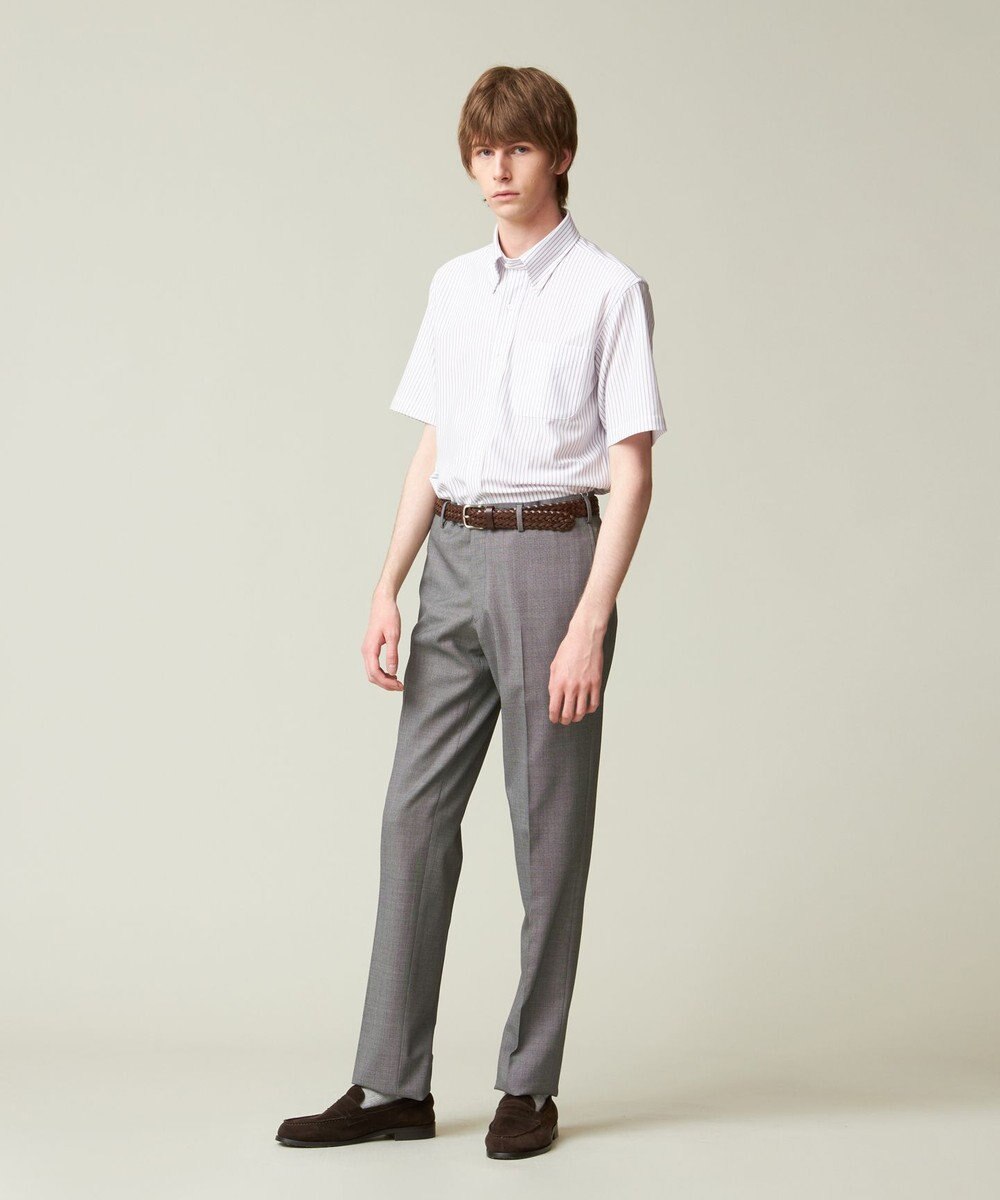 J.PRESS MEN 【夏に嬉しい高機能】カノコインレイストライプパッチポケット シャツ/B.D. 