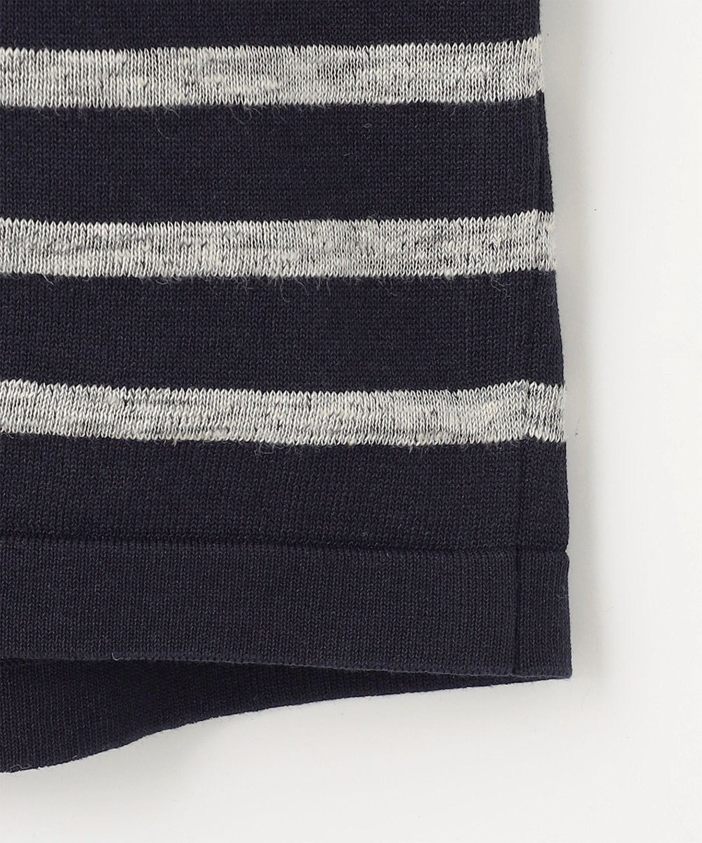 JOSEPH ABBOUD 【清涼感/ストレッチ/洗える】クールスキン ボーダーT ニット 