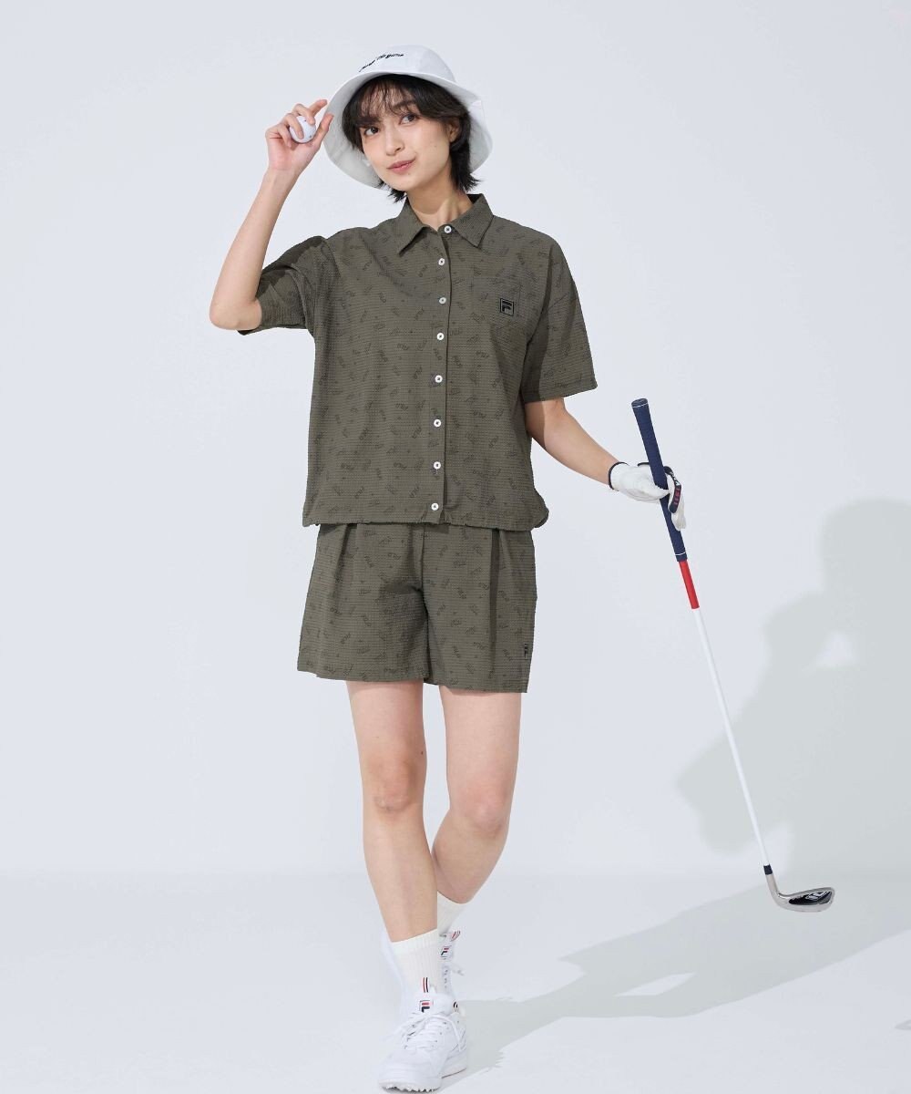 FILA GOLF／marie claire 【FILA GOLF】 ブランドロゴプリント半袖シャツ 