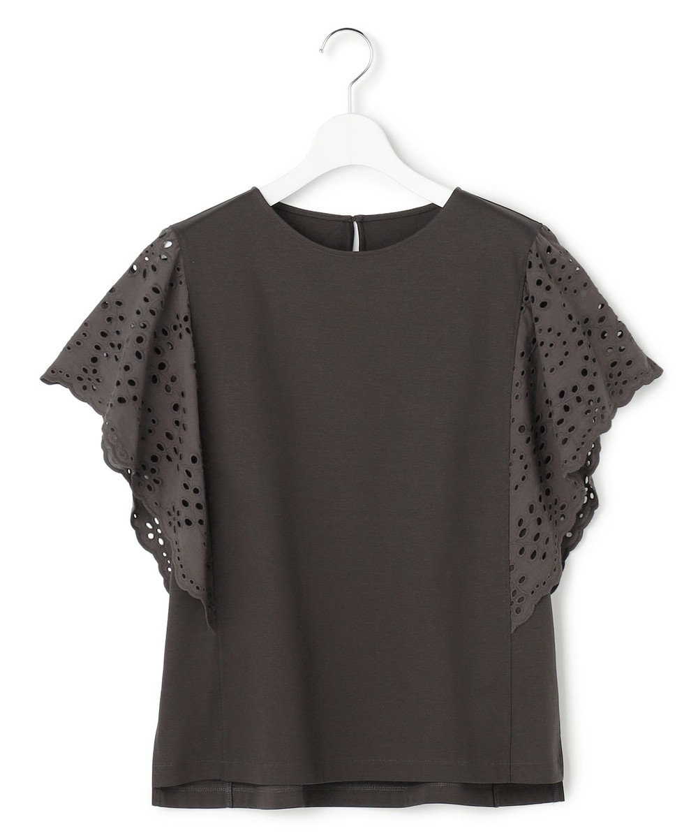 23区 【先行予約】カットワークエンブロイダリー デザインスリーブ トップス 