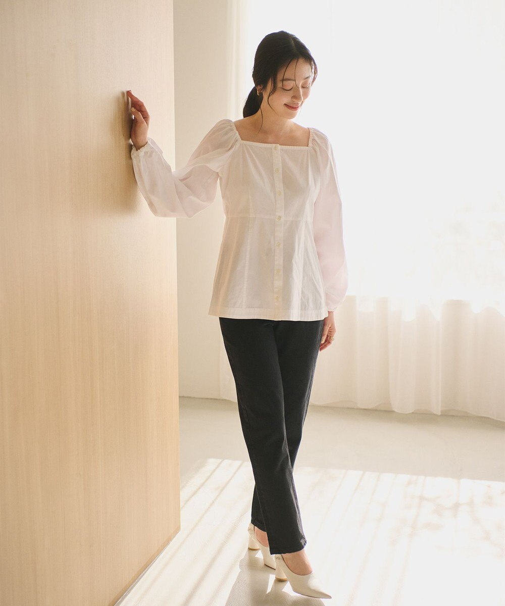 #Newans 【ANSWER for ほど甘トレンド】スクエアネックペプラムブラウス 