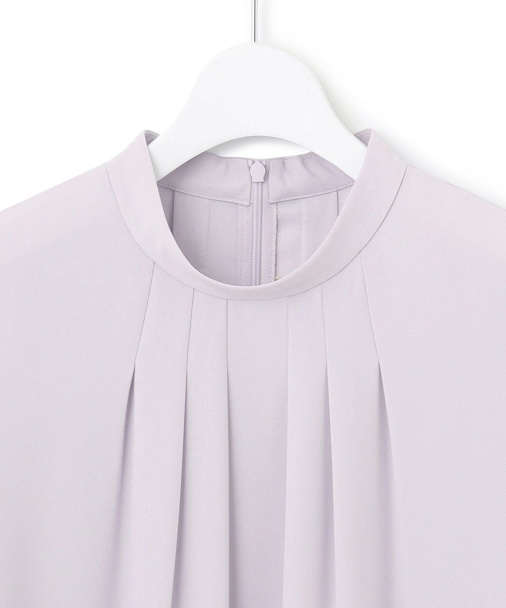 23区 【洗える】 バックサテンアムンゼン スタンドカラー ブラウス 