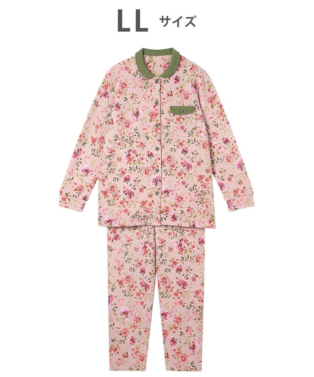 WACOAL ワコール_リラックス＆スリープ パジャマ キルトニット素材(本体) あったか 長袖 長ズボン レディース KDW405 /ワコール 