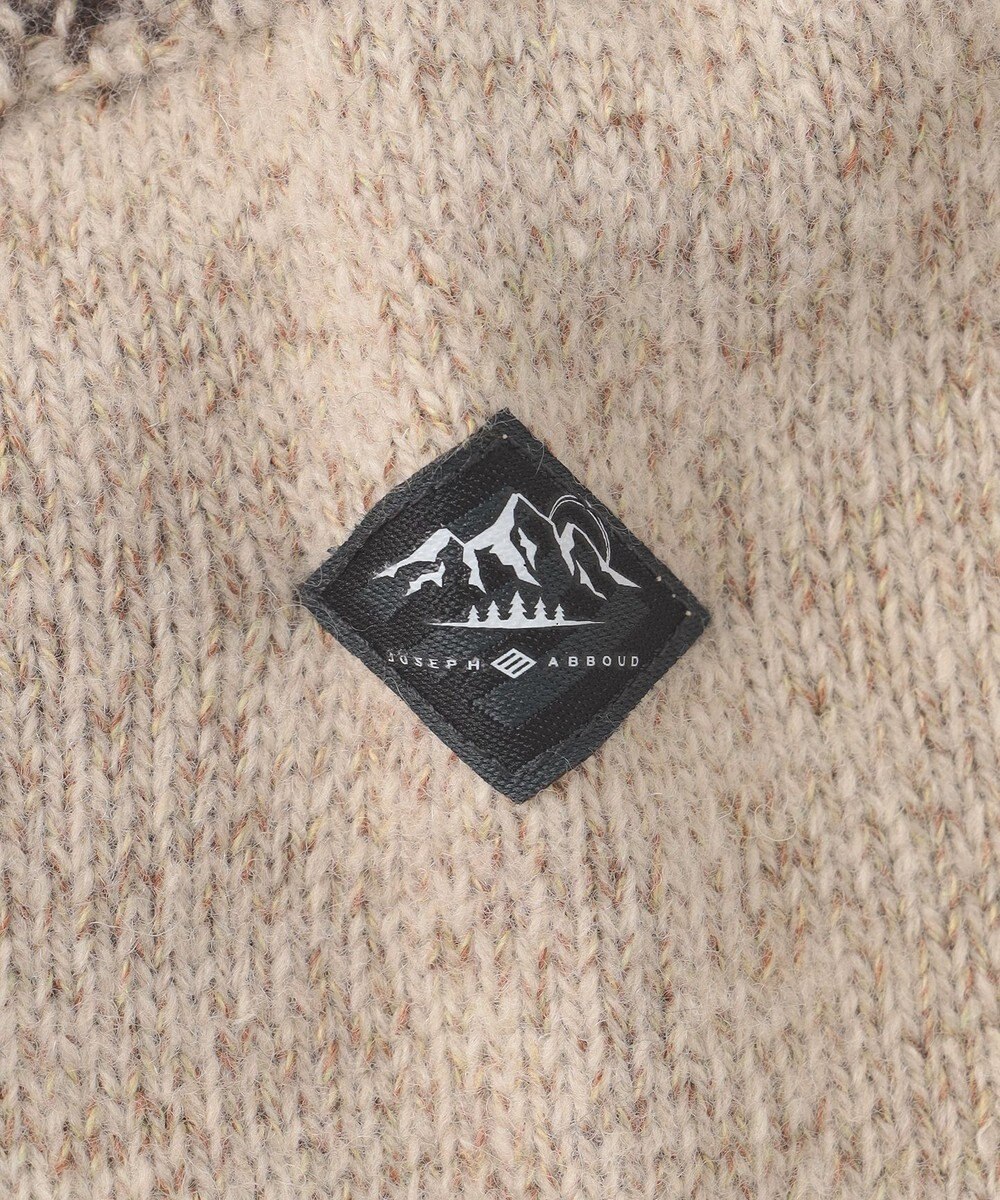 JOSEPH ABBOUD MOUNTAIN 【イタリア糸使用/サスティナブル素材/裏地付き/ライナードッキング対応】 コットンウールジャガードニットアウター 