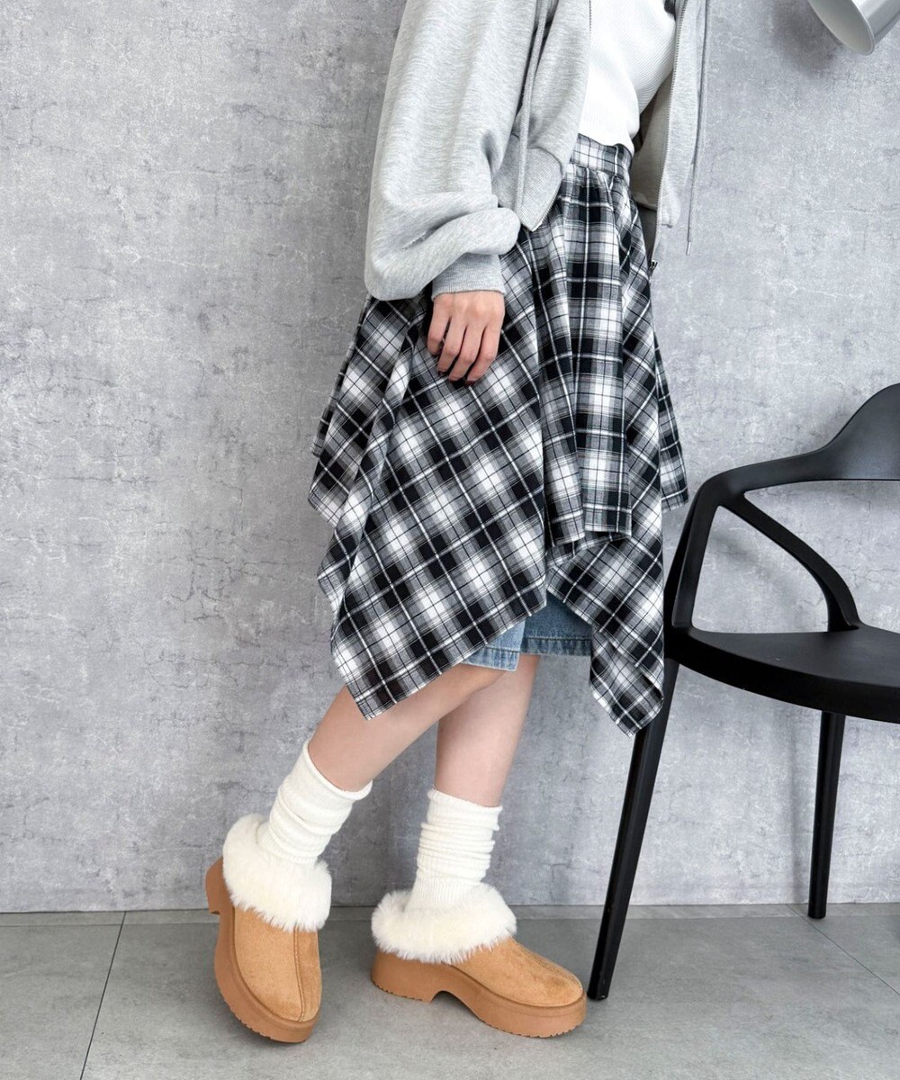 WEGO 【25年秋冬新作/あったかい】ムートンタッチサボ 