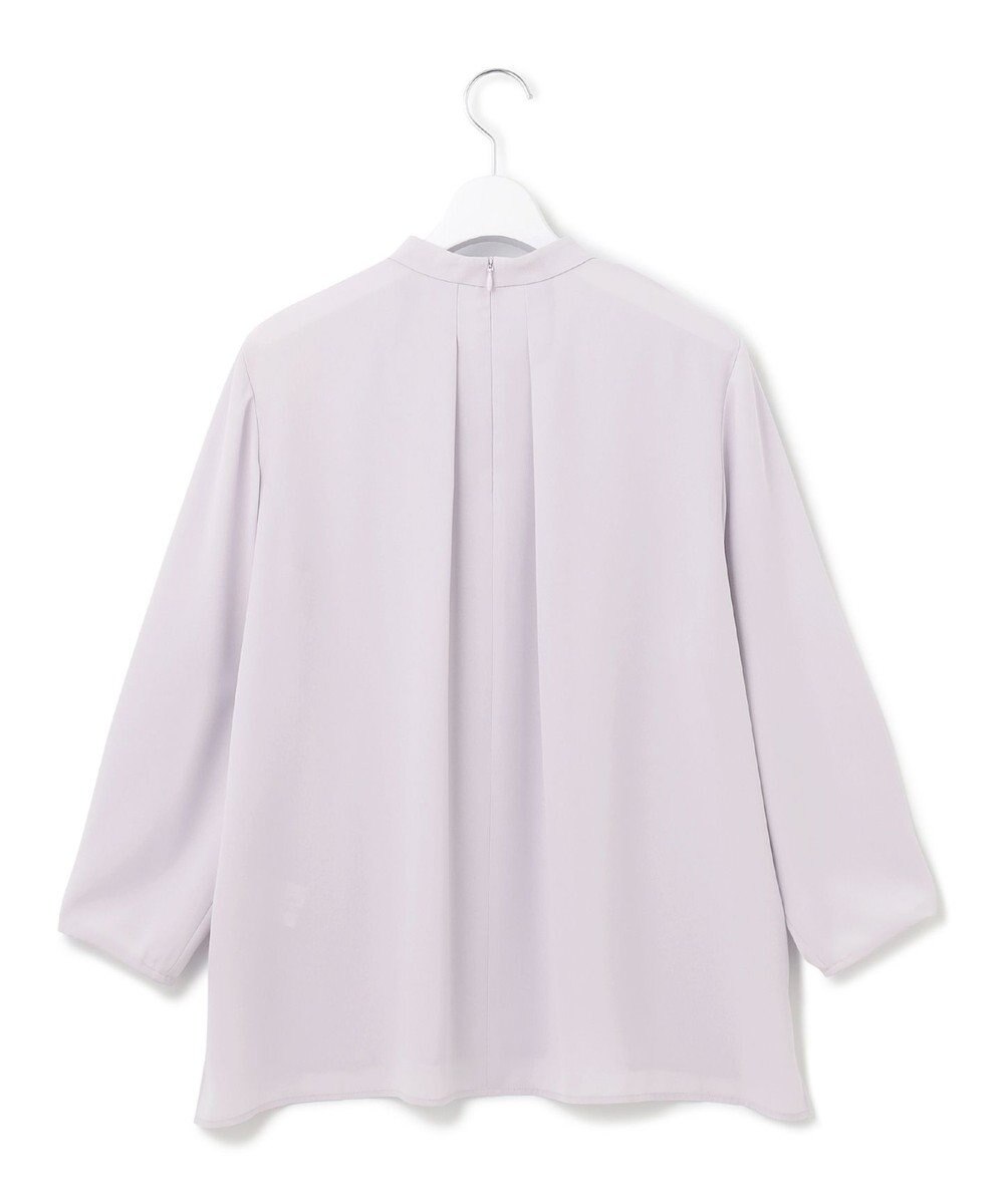 23区 【洗える】 バックサテンアムンゼン スタンドカラー ブラウス 