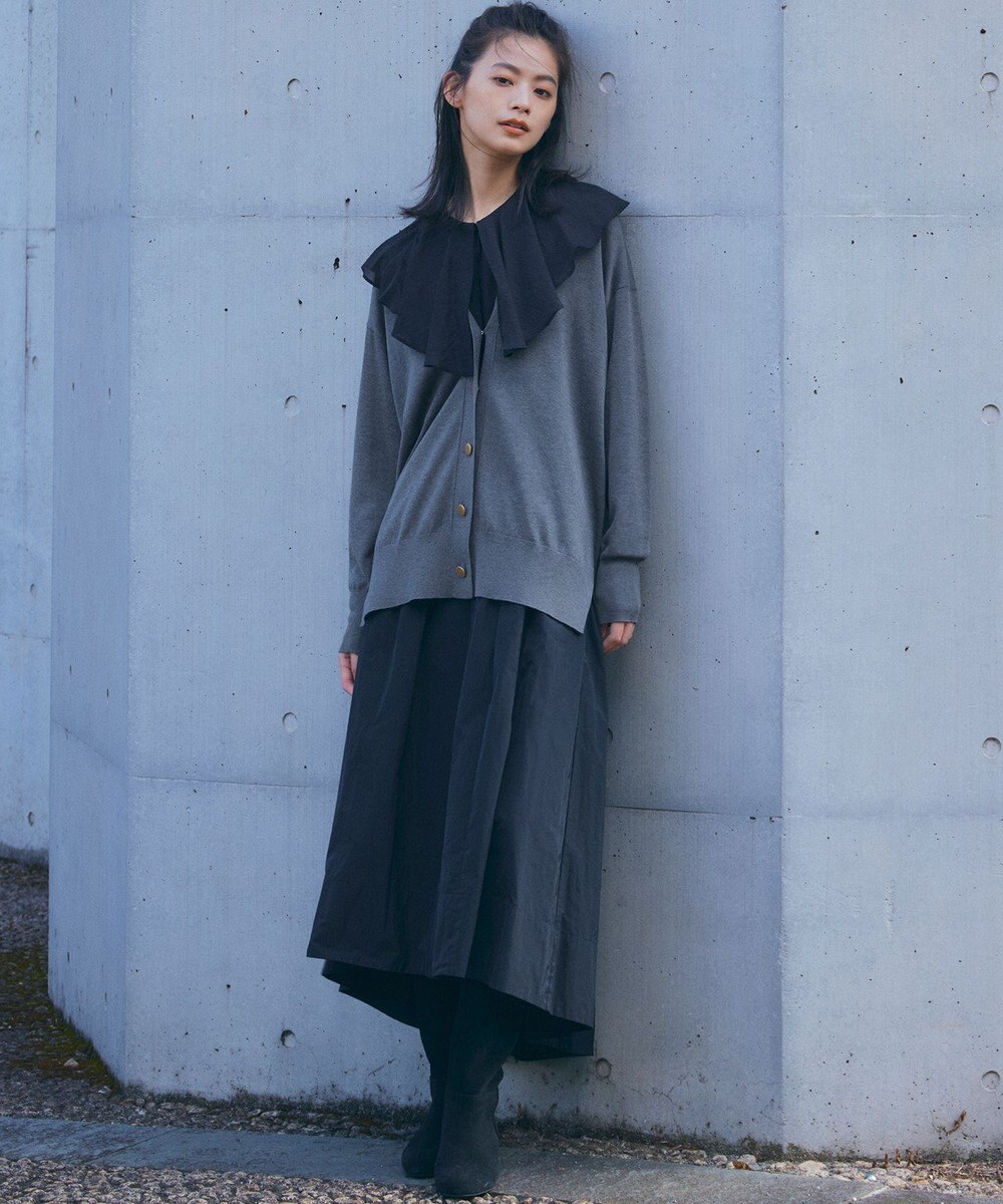 23区 【洗える】シルクコットン カーディガン 