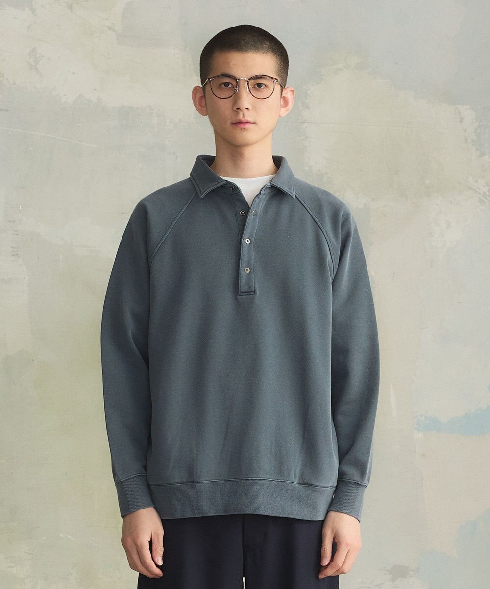 J.PRESS YORK STREET 【UNISEX】ラガータイプラグラン 裏毛トレーナー 