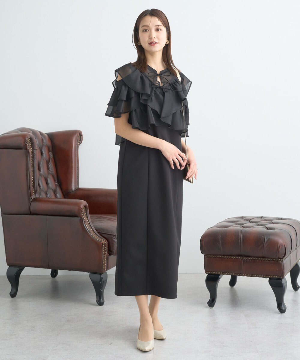 earth music&ecology SET2点フリルボレロ＋ナローワンピース 