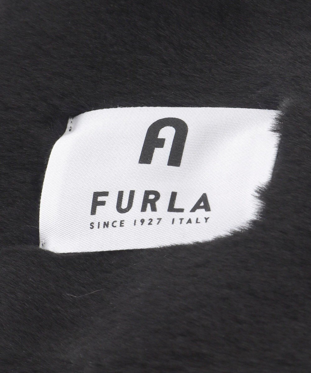 MOONBAT FURLA バイカラーロゴフェイクファーマフラー 