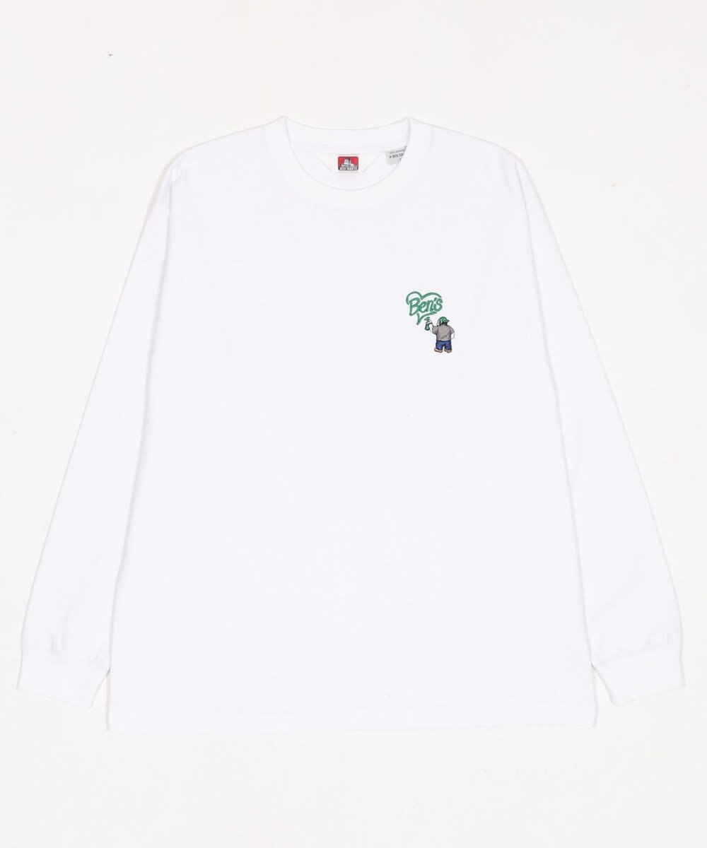 WEGO 【ユニセックス着用ITEM/MLサイズ展開】別注BENDAVISハートワンポイント刺繍T（LS） 