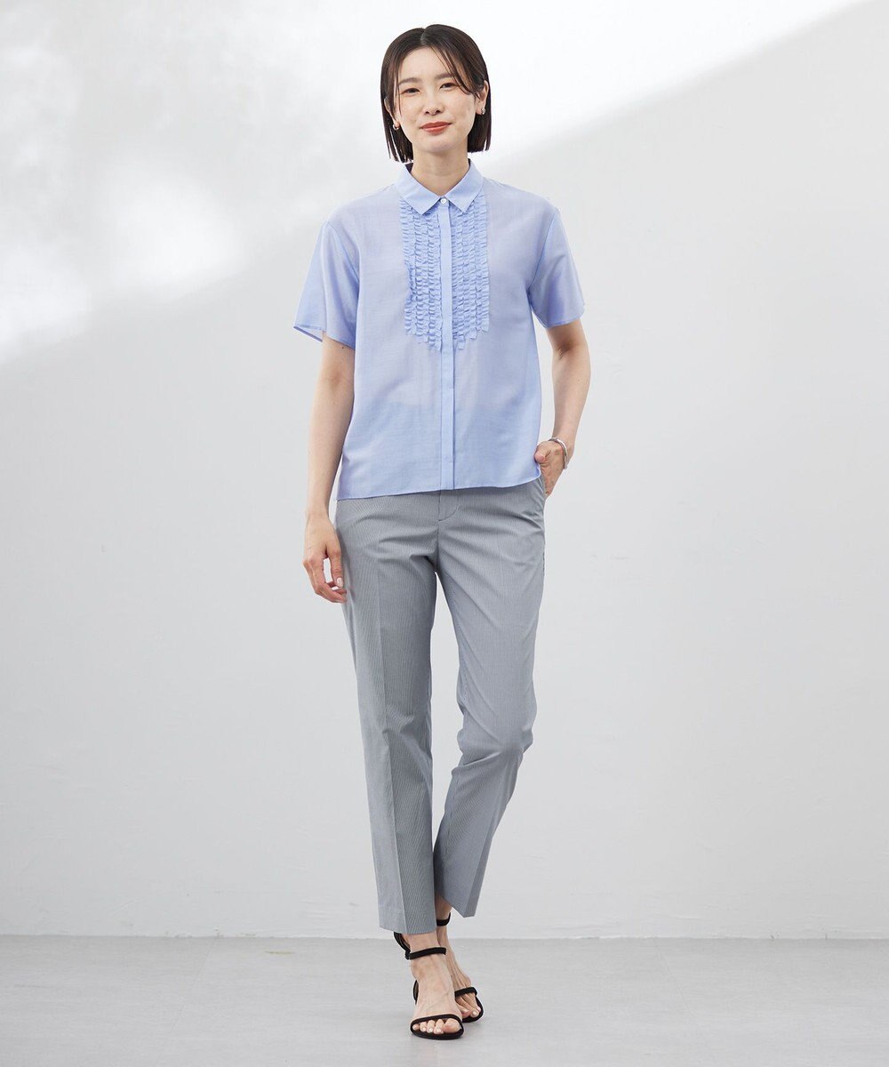 J.PRESS LADIES 【セットアップ対応・洗える・撥水】コットンFITTY テーパード パンツ 